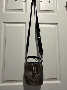 Coach Leather Drawstring Crossbody